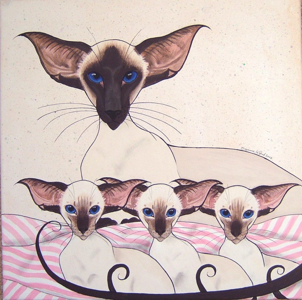 Ориентальная кошка вектор