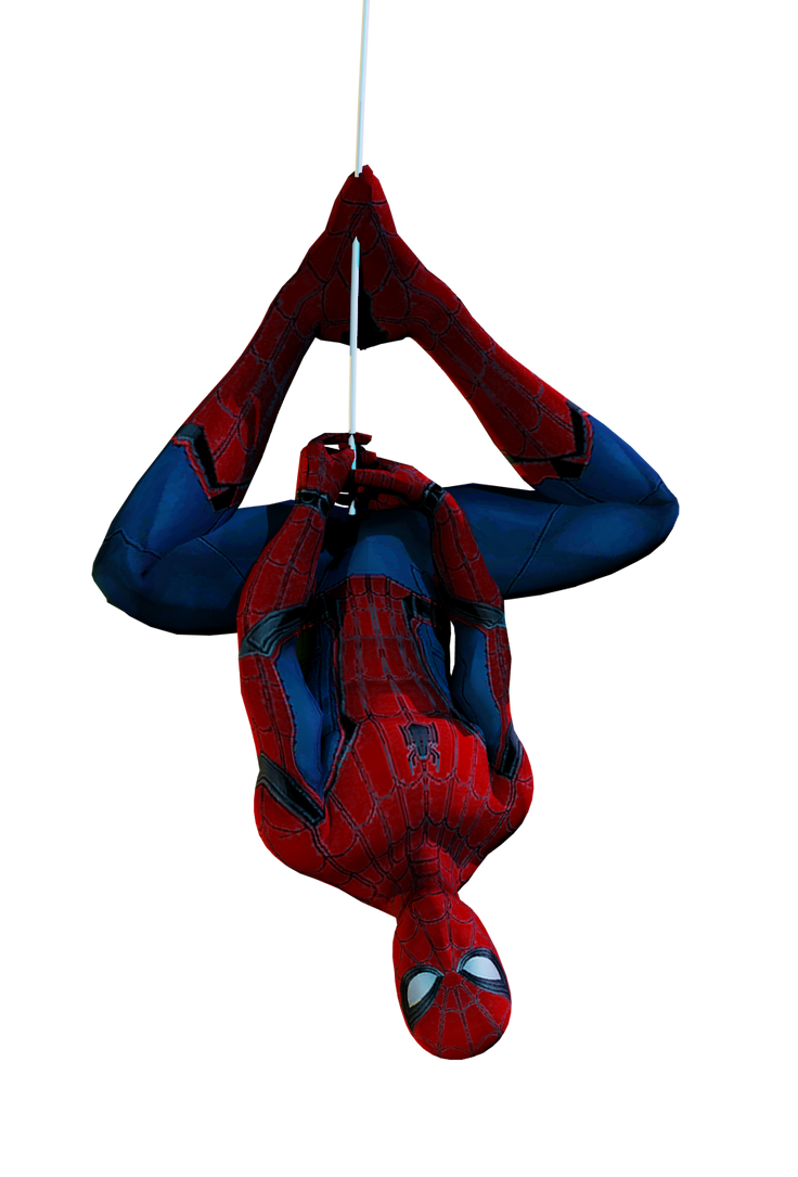 Том Холланд человек паук вверх ногами