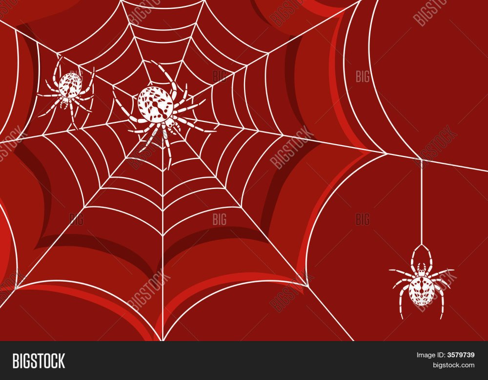 Паутина красная без фон