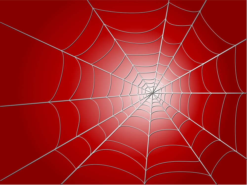 Паутина на Красном фоне