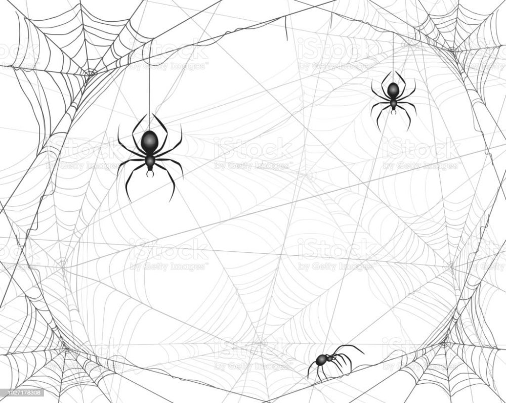 Паутинка тушью