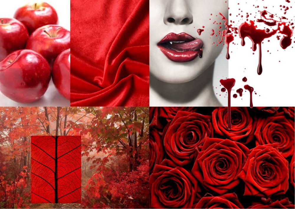 Красный цвет коллаж