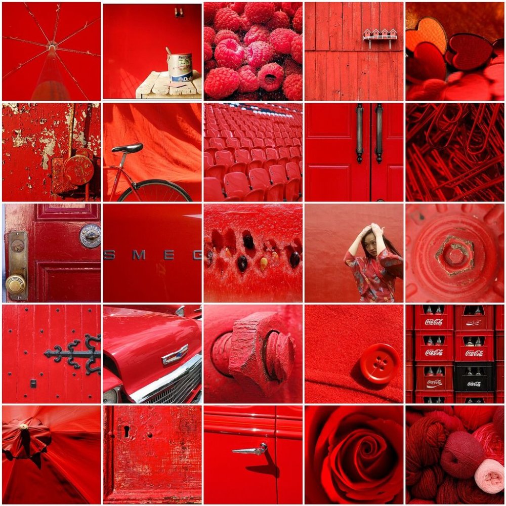Красный коллаж