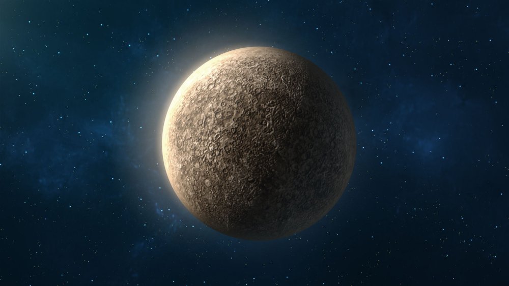 Планета Меркурий в космосе