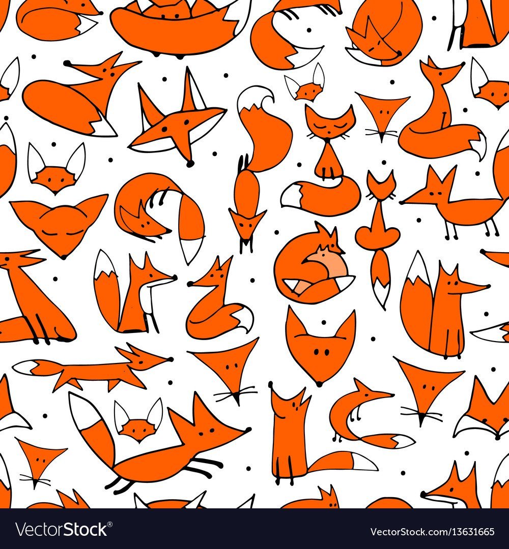 Милый паттерн лиса