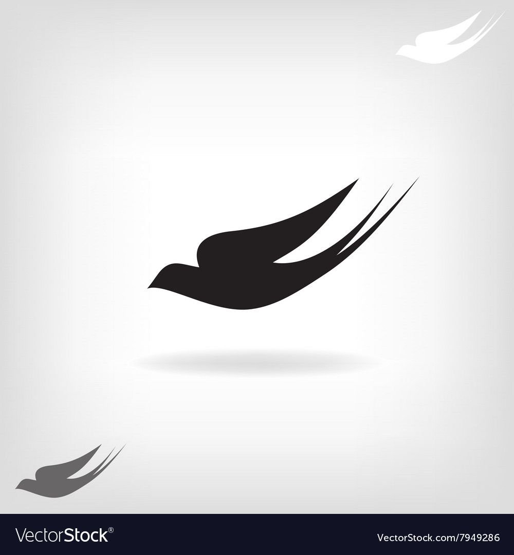 Ласточка силуэт стилизация
