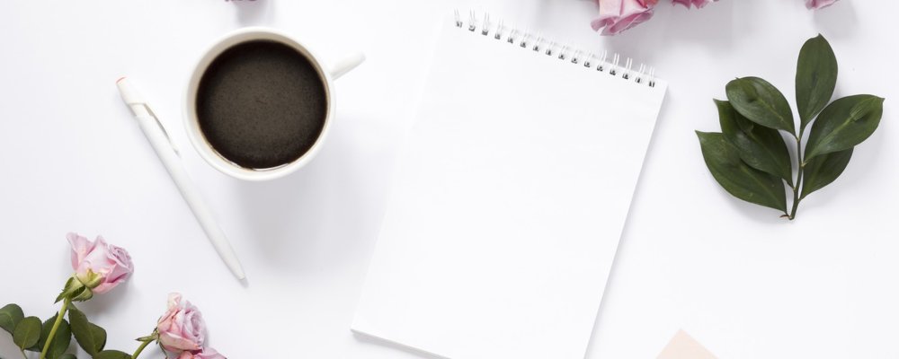 Цветы блокнот кофе