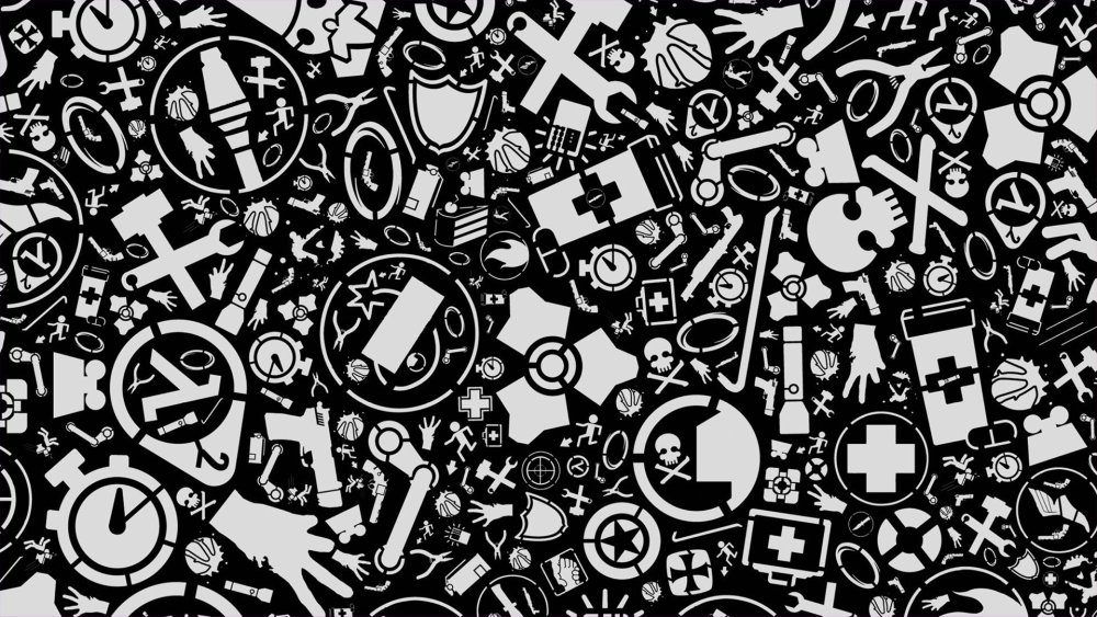 Много черно белых рисунков