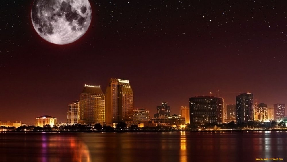 Пейзаж день и ночь