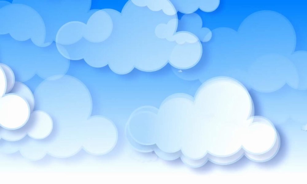 Ясное небо с солнцем