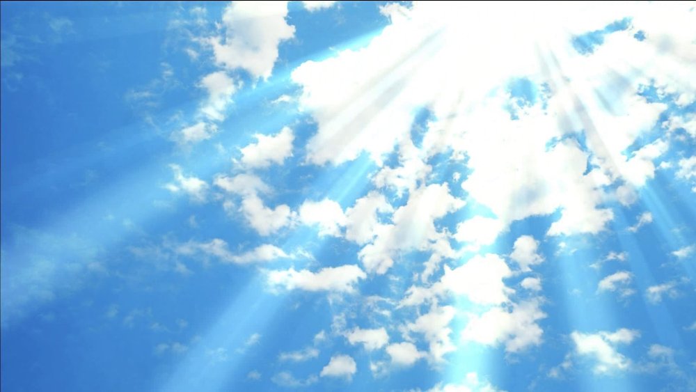 Солнечное небо с облаками