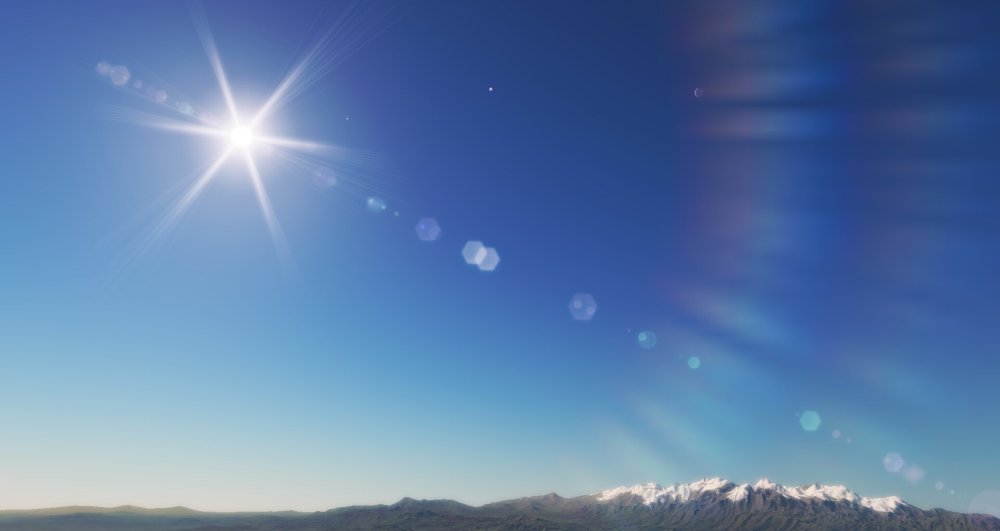 Нежно голубое небо с облаками