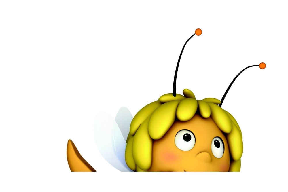 Грустная Пчелка Майя на прозрачном фоне