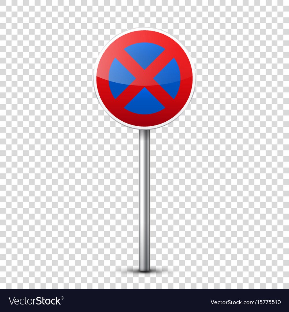 Дорожный знак красный крест