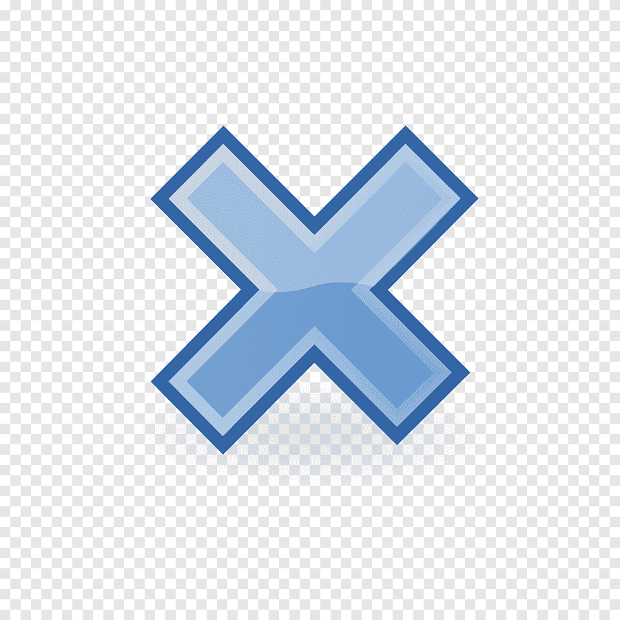 Синий крестик