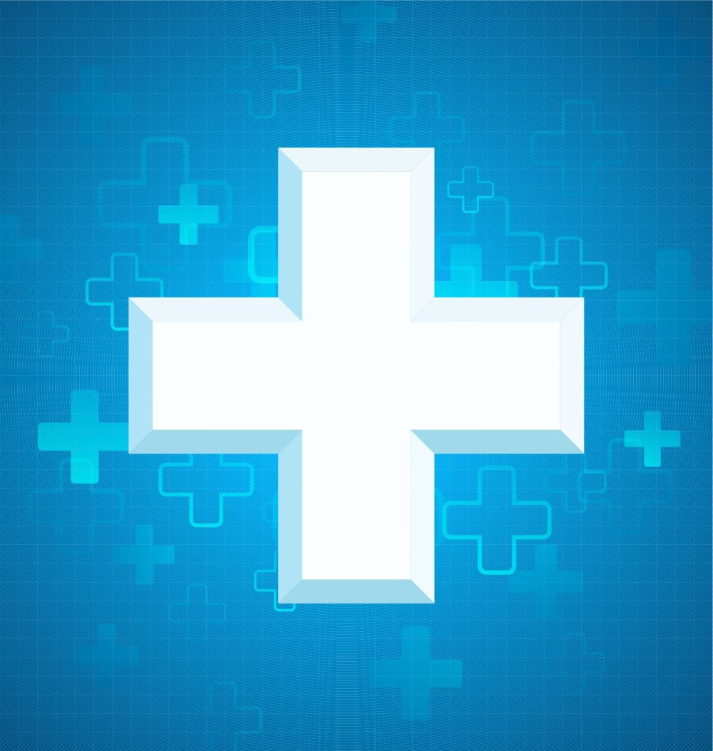 Синий медицинский крест