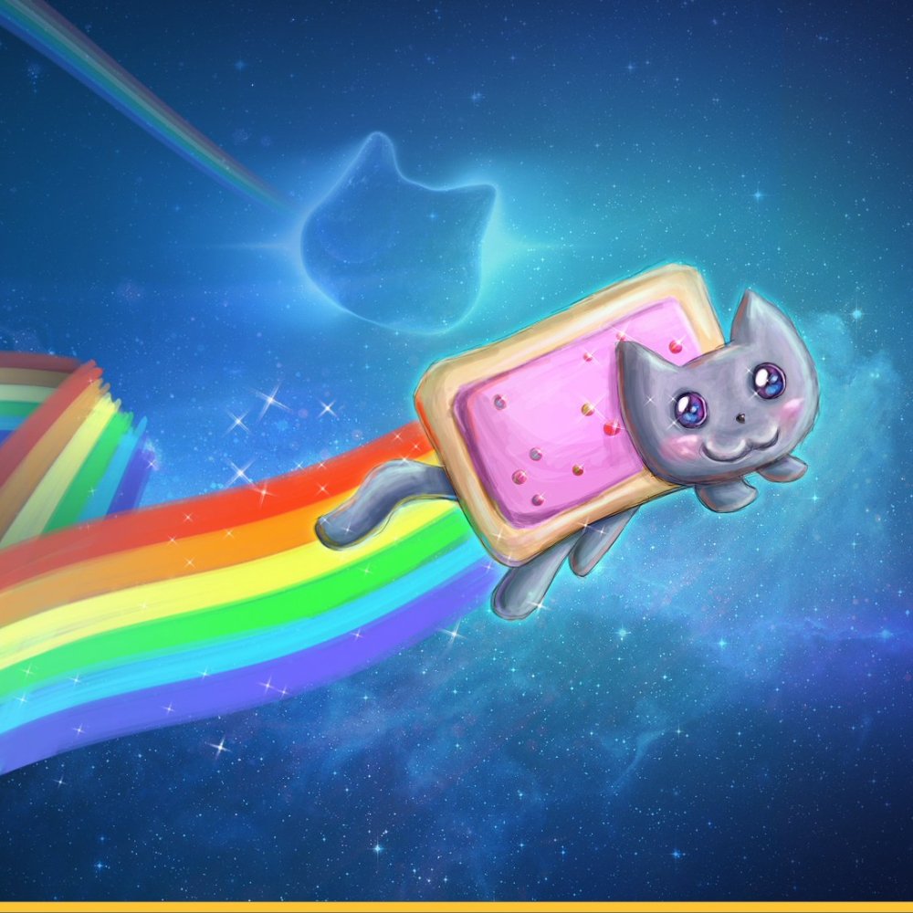 Кошка на радуге