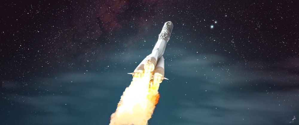 Фон космос ракета