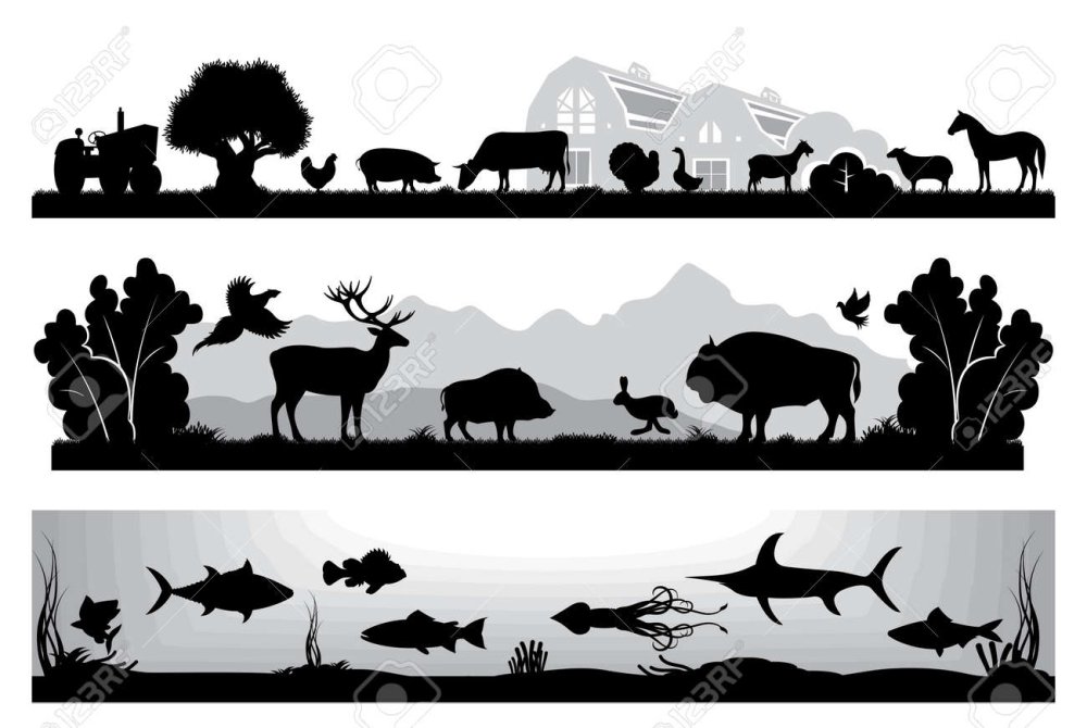 Сельское хозяйство силуэт