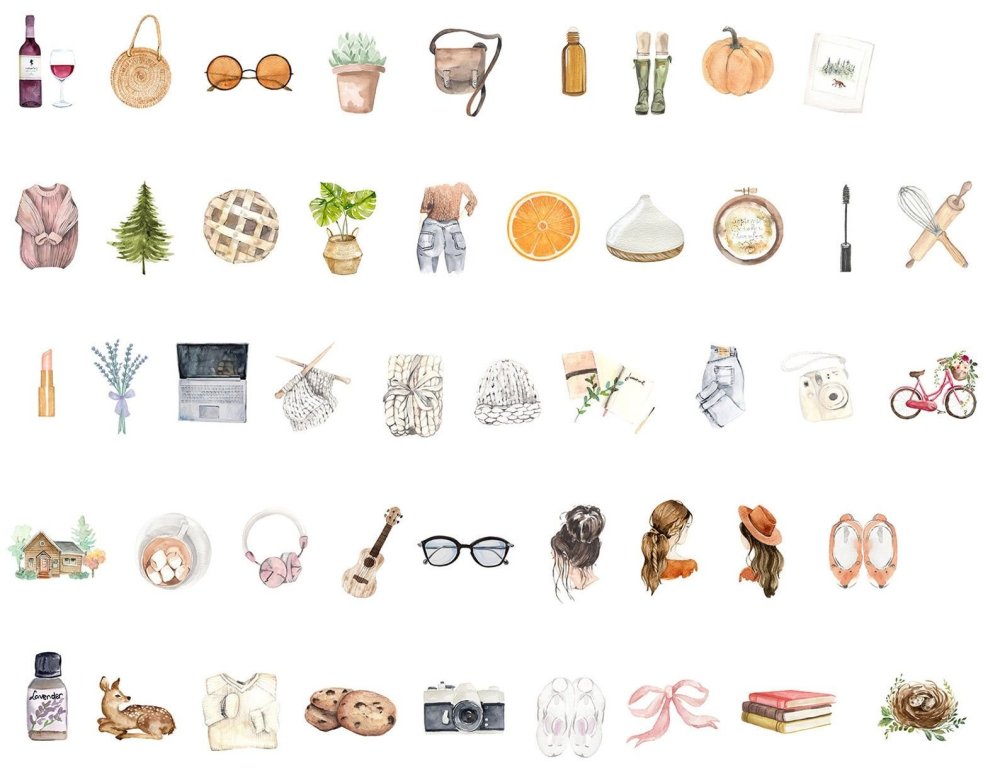 Иконки для Инстаграм в пастельных тонах