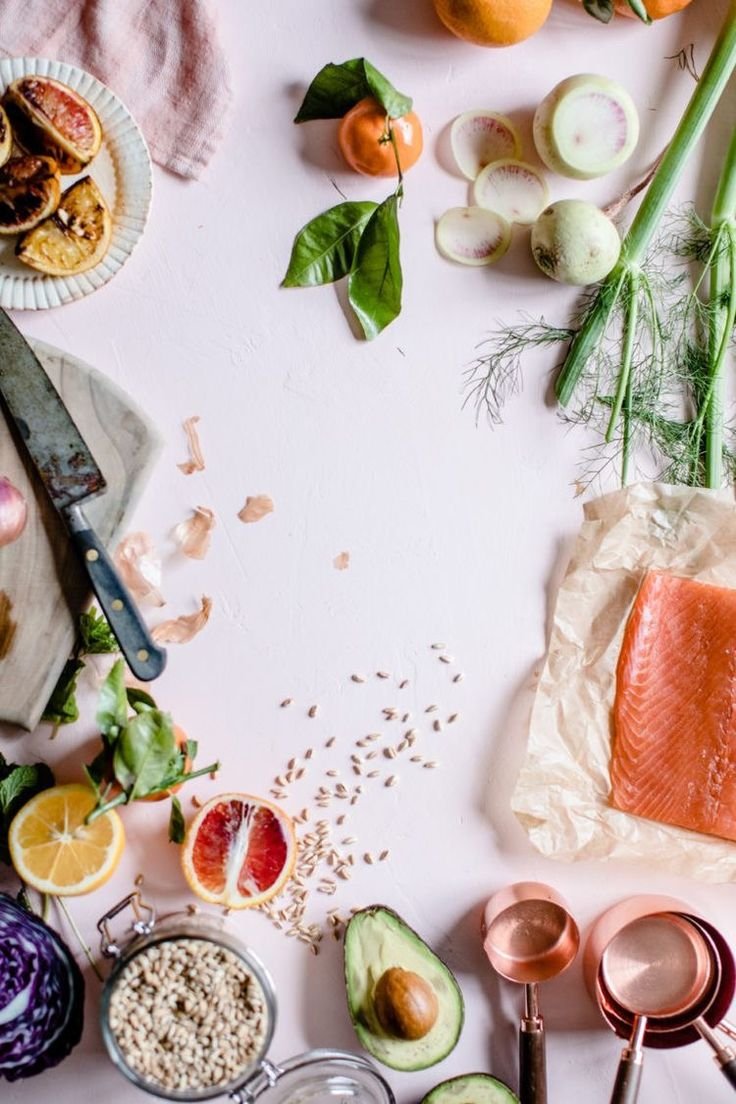 Стильный фон с едой