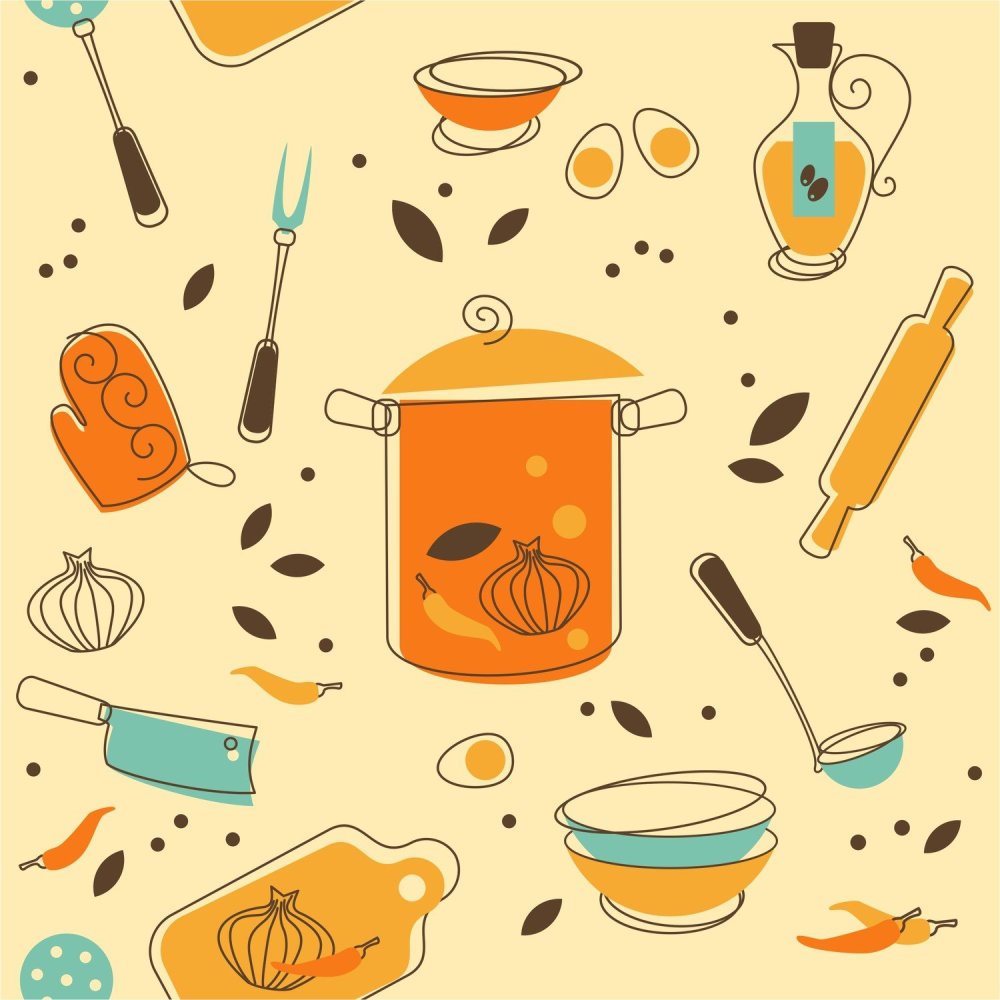 Еда на деревянном столе