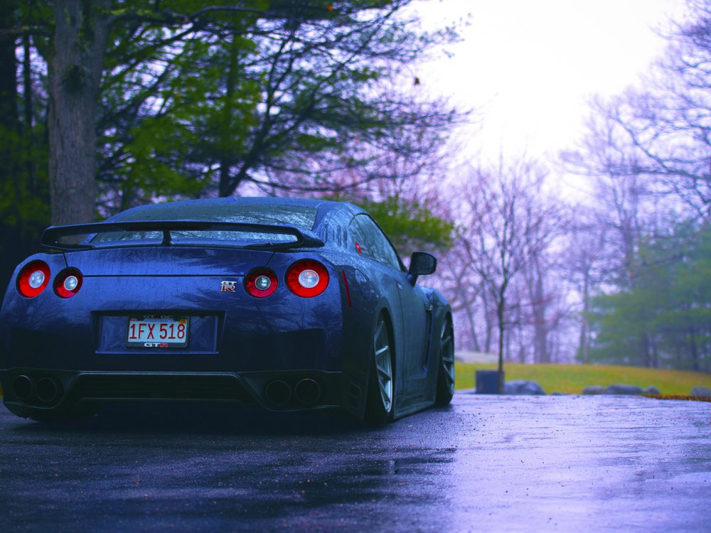 Ниссан ГТР В лесу