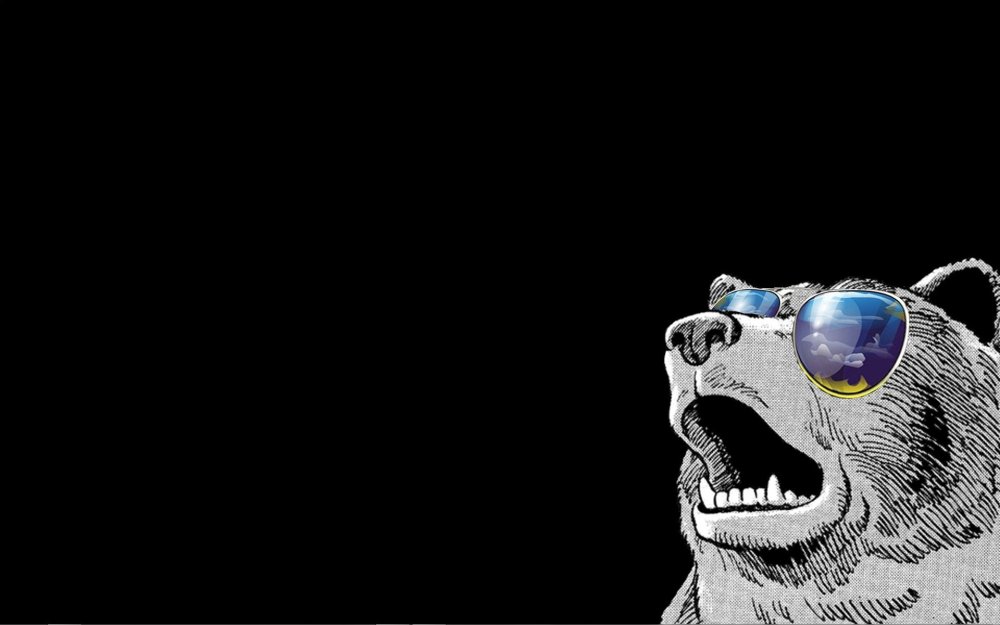 Крутой медведь в очках