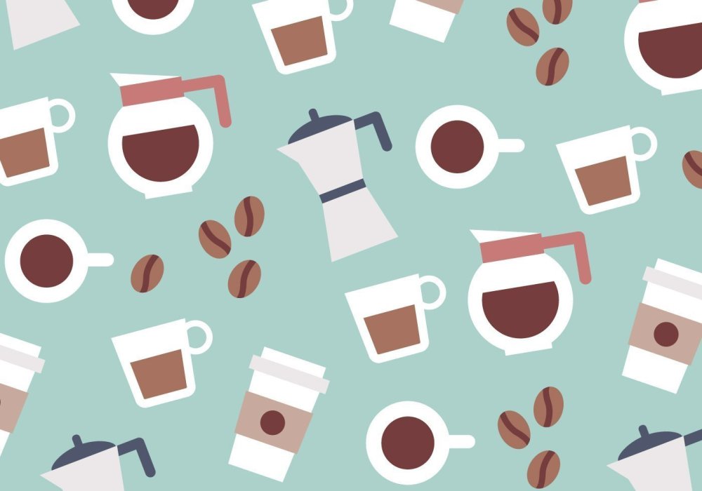 Паттерн кафе вектор