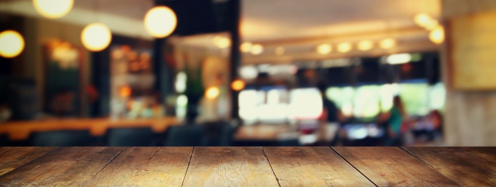 Поверхность стола в кафе