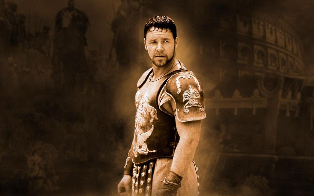 Гладиатор со львом в Колизее