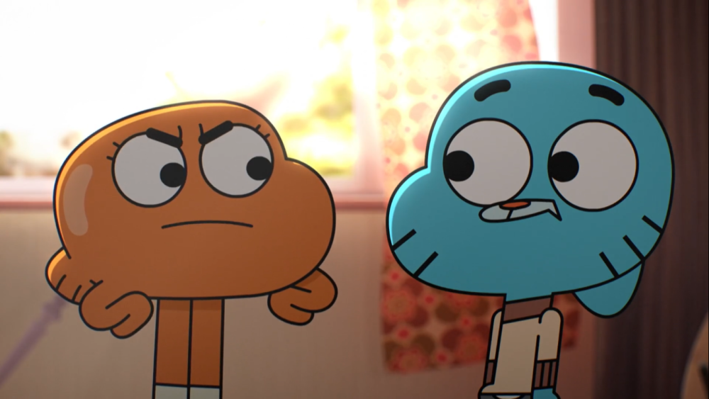 Парные обои Гамбол и Дарвин