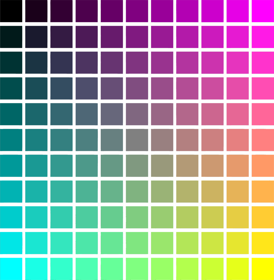 Палитра всех цветов