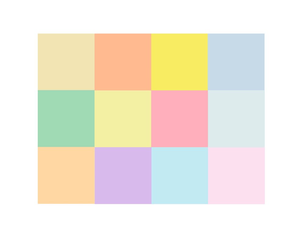 Цветные квадраты пастельных тонов