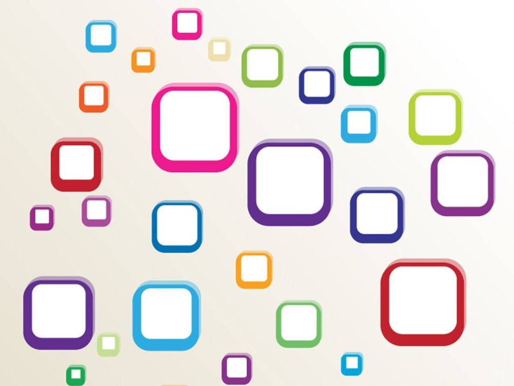 Разноцветные квадраты рисунок