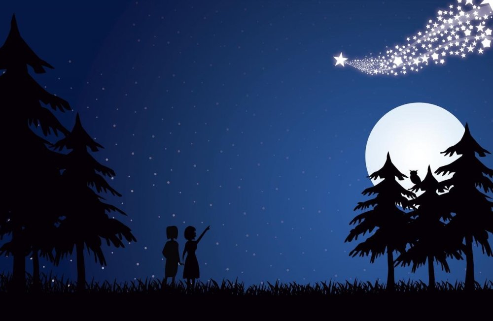 Мультяшные звезды на небе