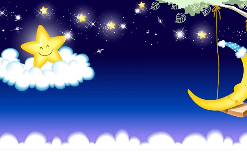 Мультяшное небо со звездами