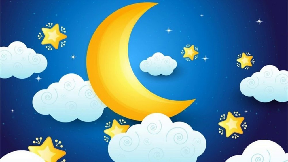 Ночное небо Луна фэнтези