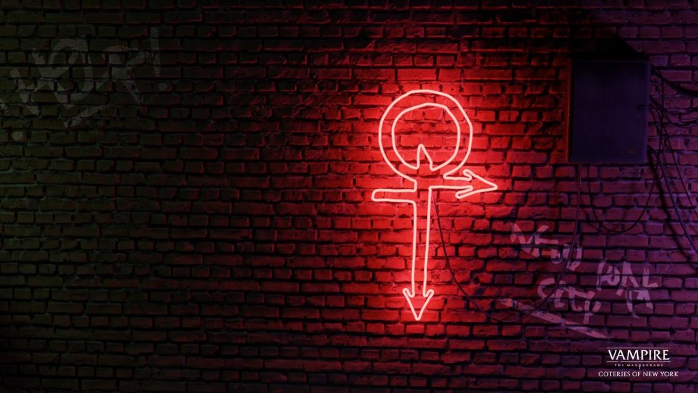 Кирпичная стена неон