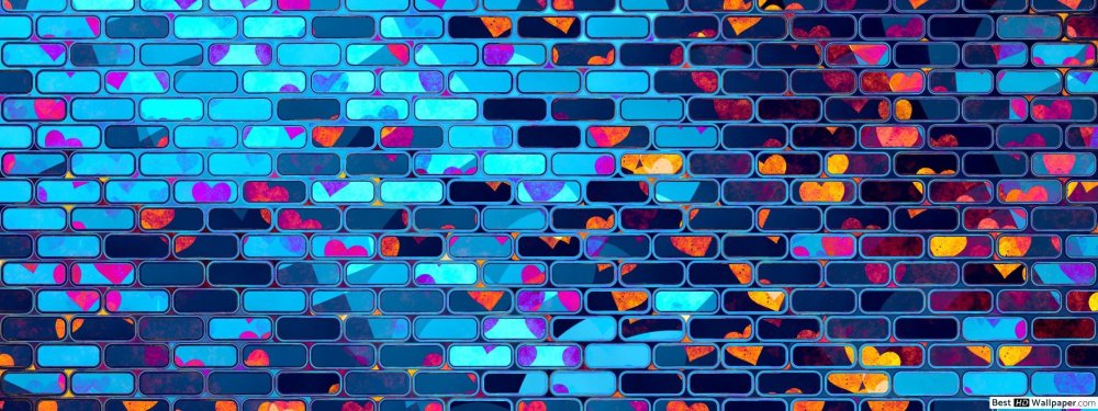 Кирпичная стена неон
