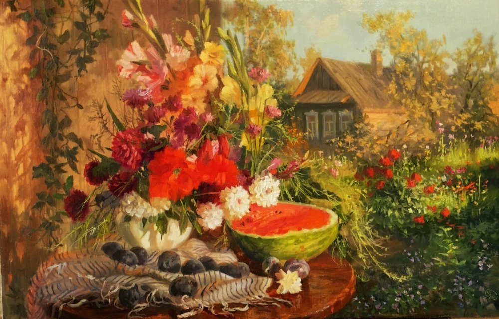 Владимир Жданов деревня лето живопись