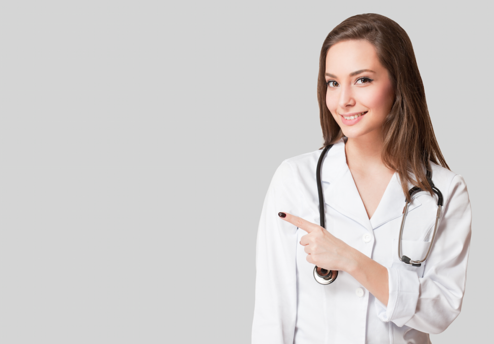 Девушка врач Сток