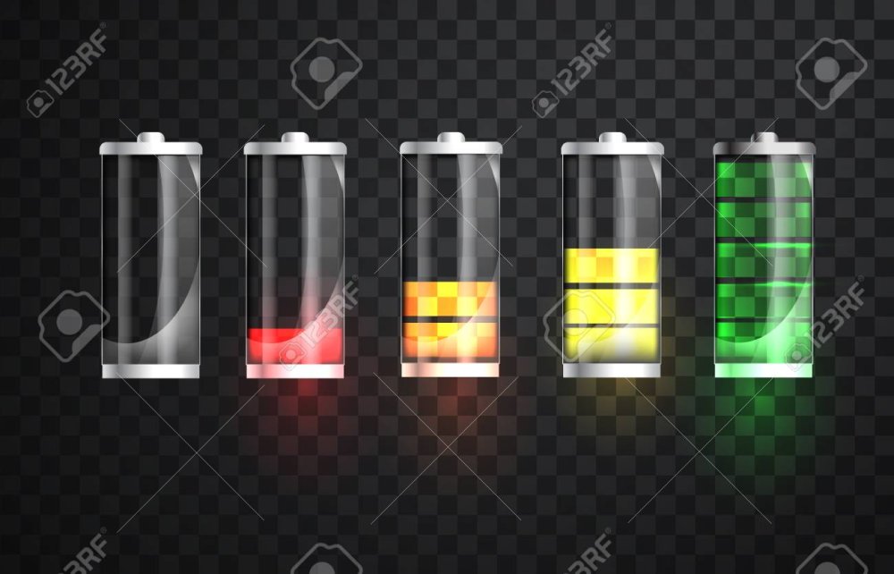 Разряженная батарейка прозрачная