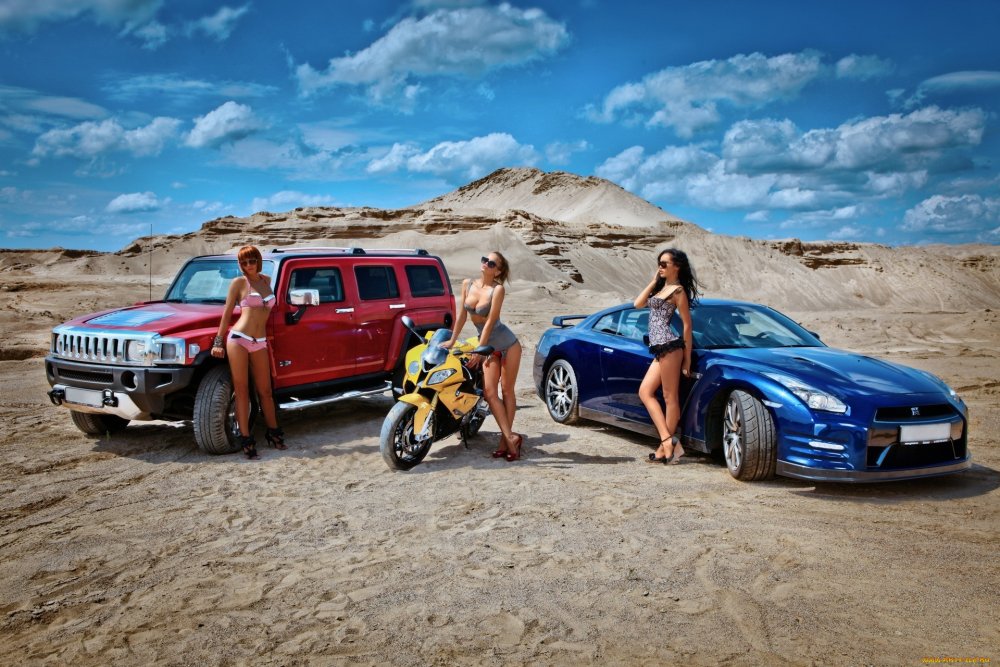 Фотосессия с двумя машинами