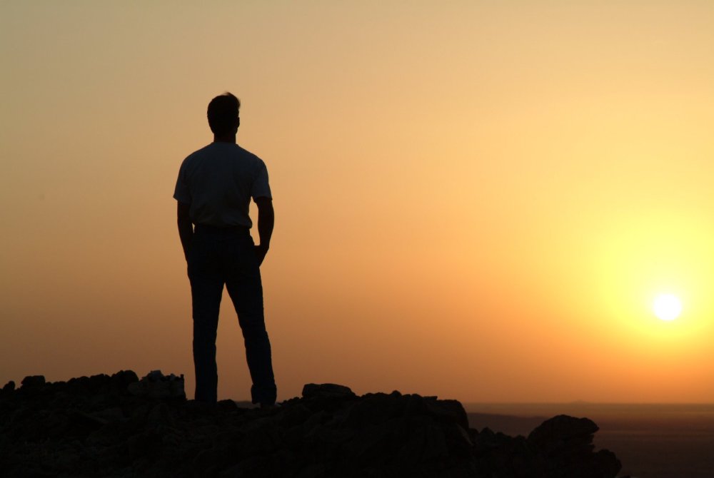 Спортсмен на закате