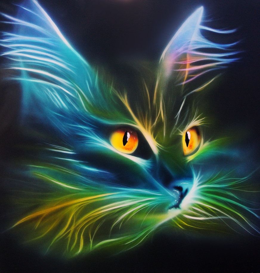 Неоновая кошка
