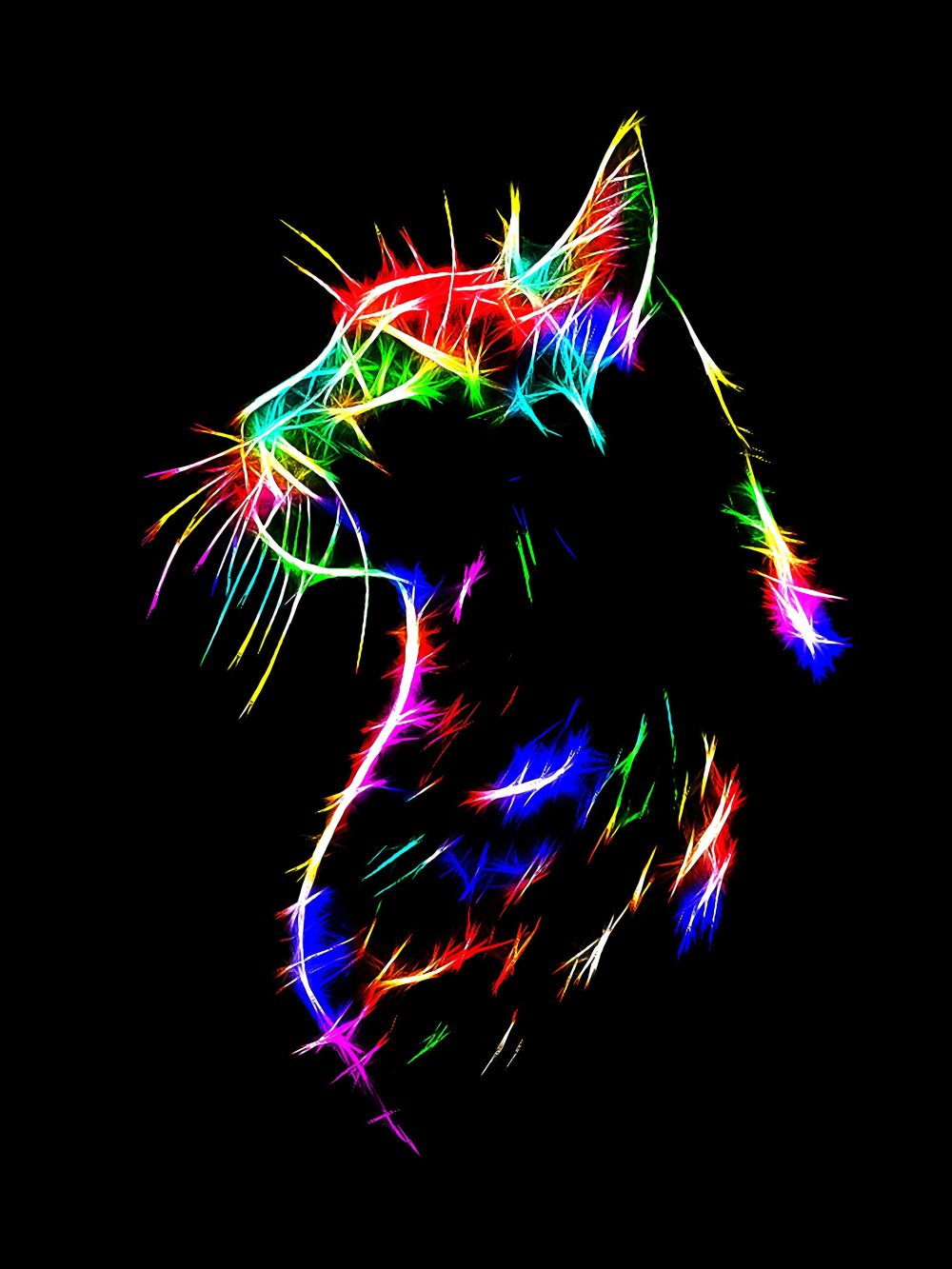 Огненная кошка арт