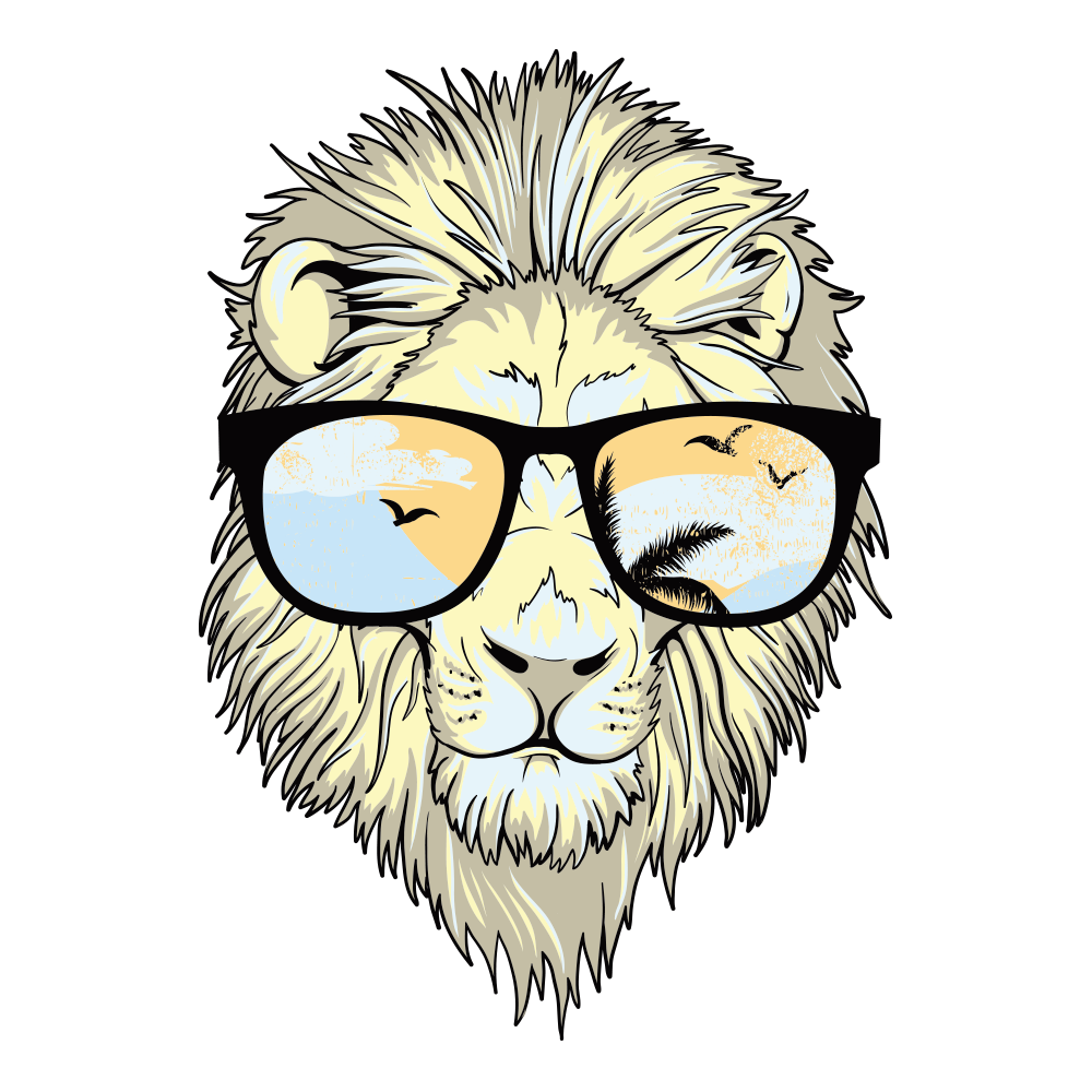Голова Льва с очками