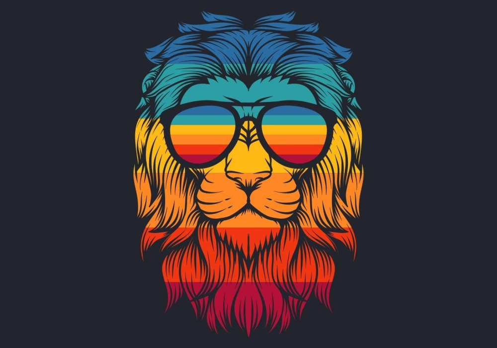 Крутой Лев в очках