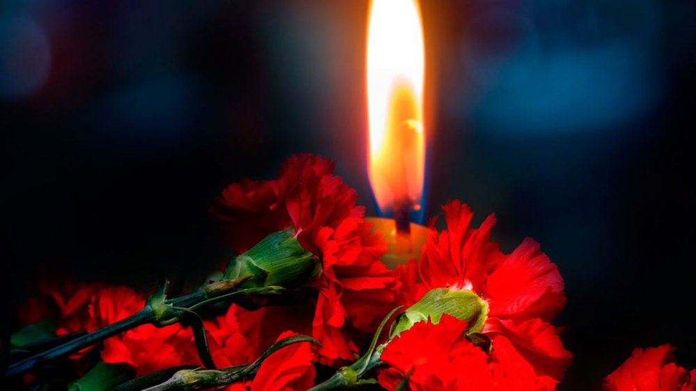 Цветы на надгробной плите